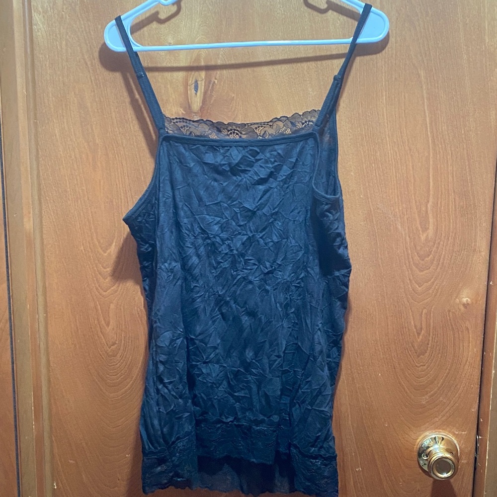 Chic Black Lace 1X Cami Top Dark Romance Coquette - Picture 4 of 4